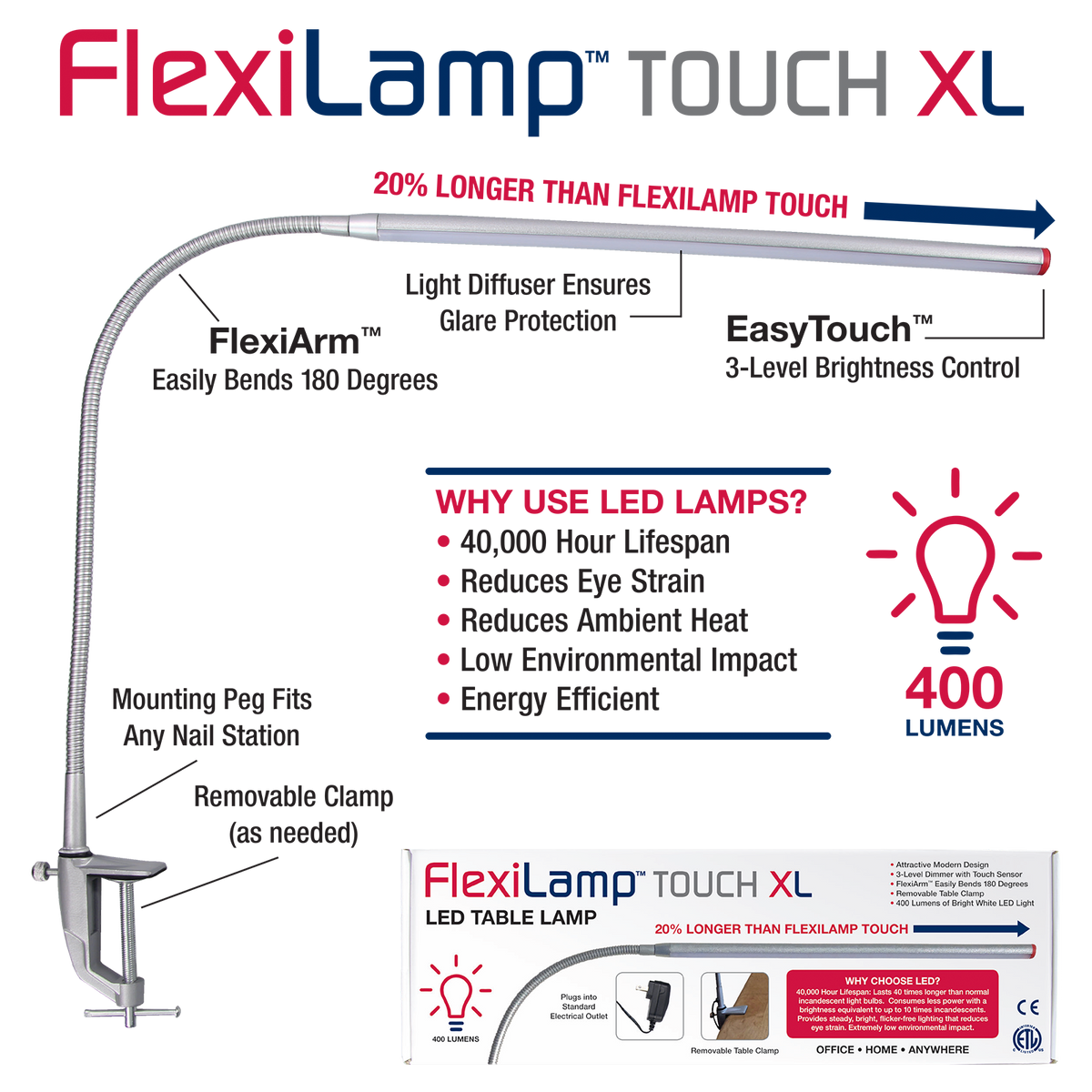 FlexiLamp XL Touch LED Table Lamp
