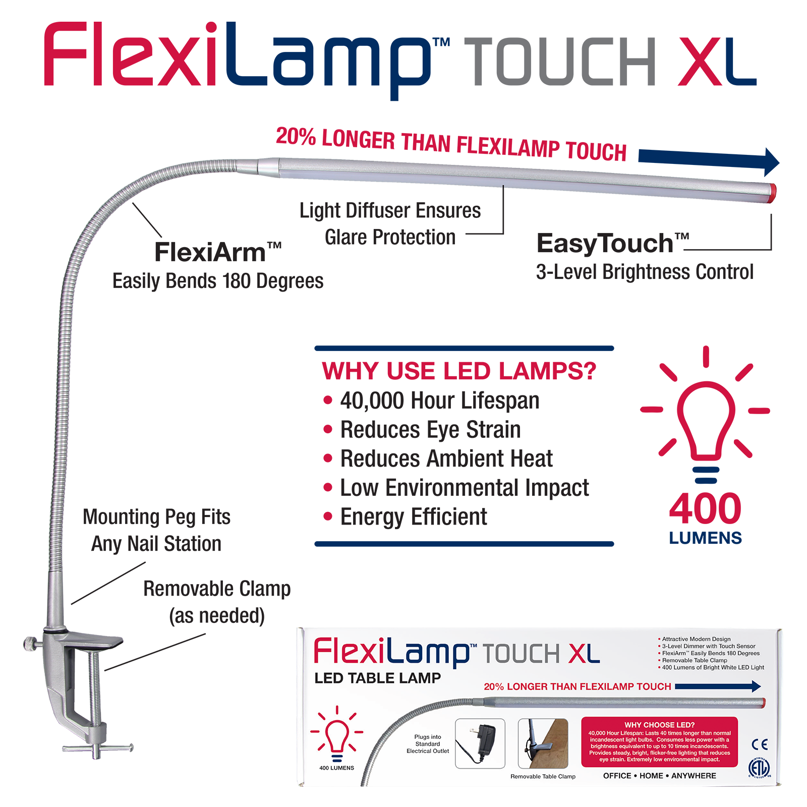 FlexiLamp XL Touch LED Table Lamp