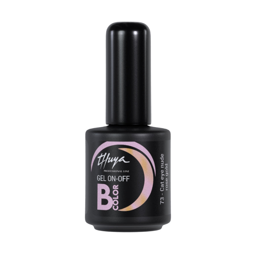 Thuya Nail Gel Polish - On-Off B-Color - #73 Cat Eye Nude Rose Gold