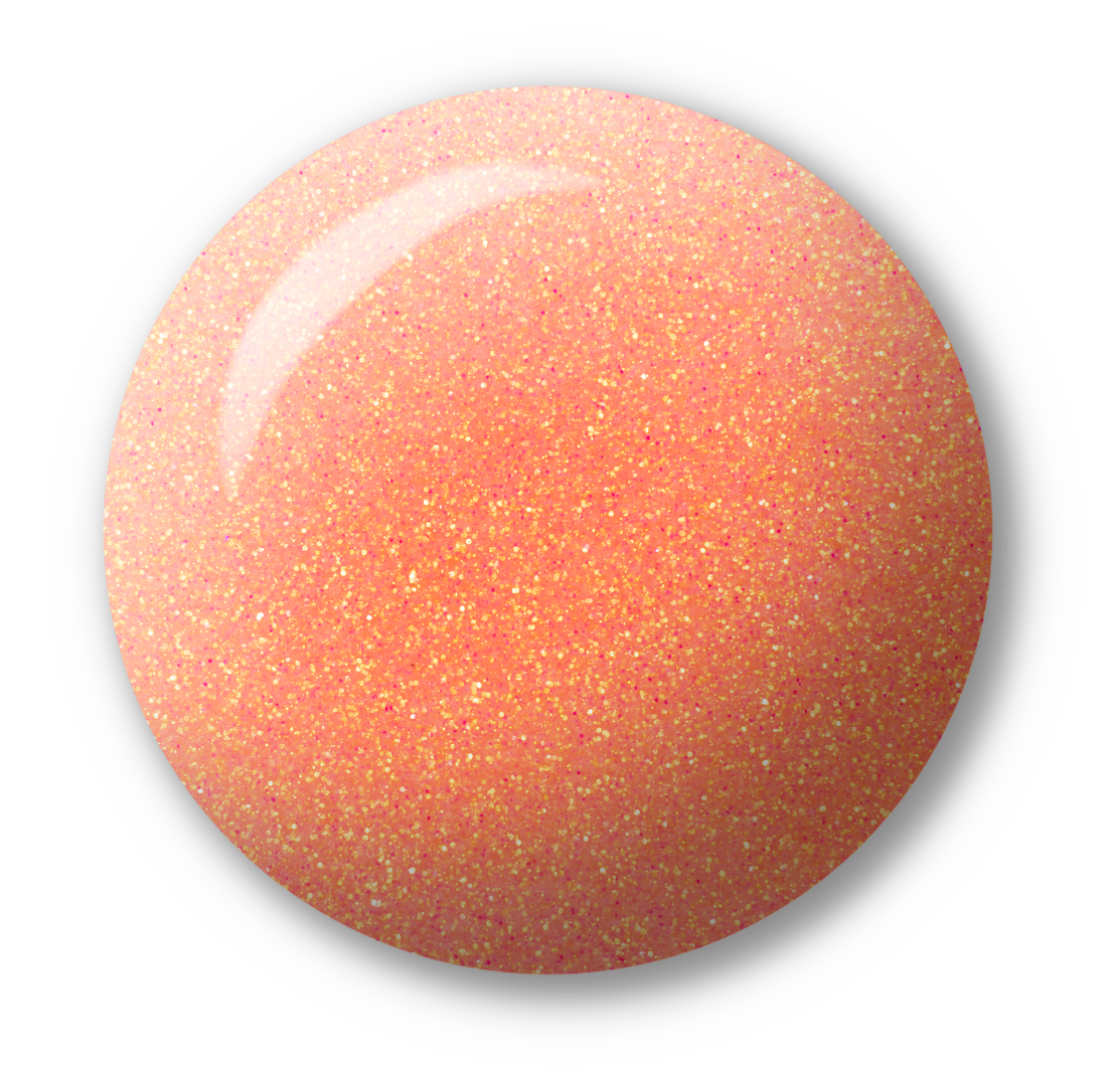 Light Elegance P+ Soak Off Glitter Gel - Orange Crush :: New Packaging - Creata Beauty - Professional Beauty Products