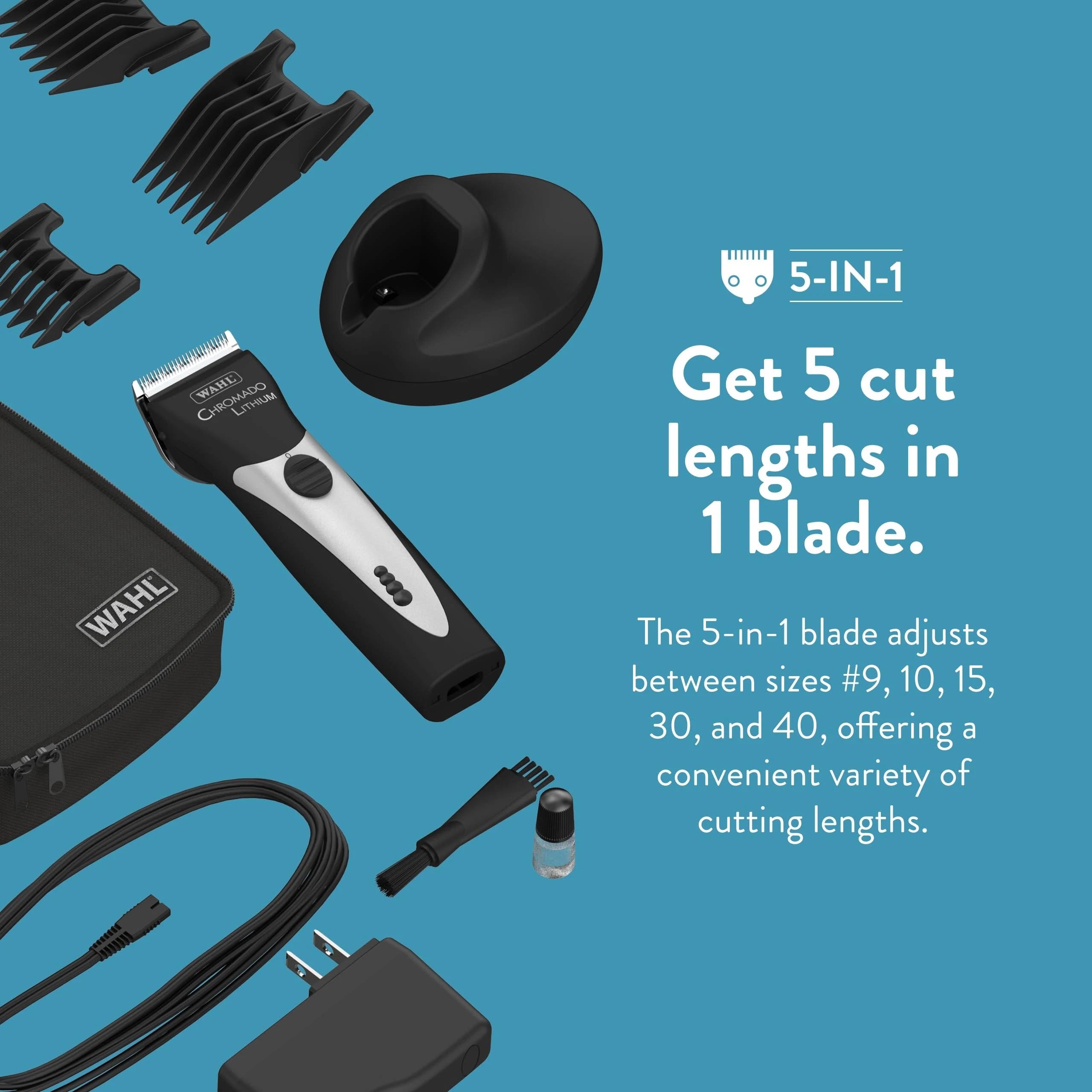 Wahl Chromado™ Lithium Black and SIlver Clipper