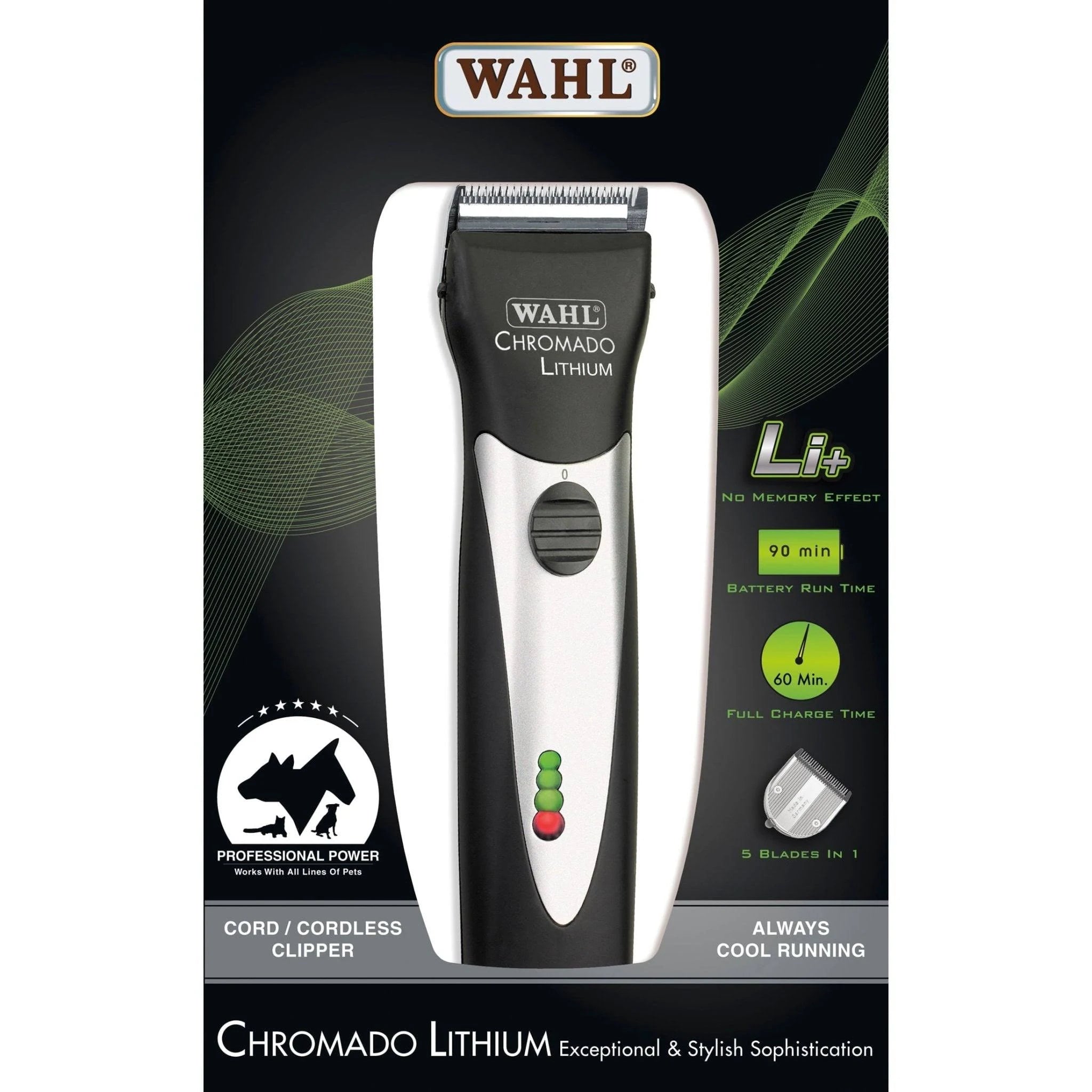 Wahl Chromado™ Lithium Black and SIlver Clipper