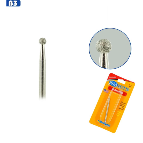 Medicool Diamond Bits - Small Ball B3 - Creata Beauty - Professional Beauty Products