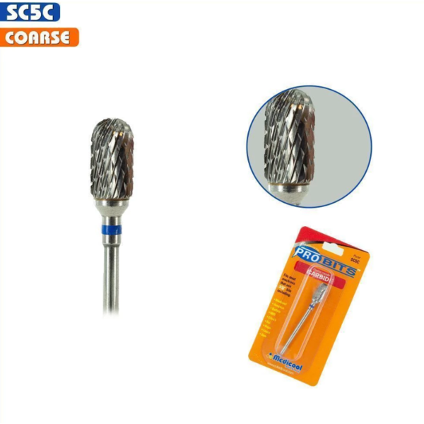 Medicool Swiss Carbide Bit - Rounded Barrel SC5 - Creata Beauty - Professional Beauty Products