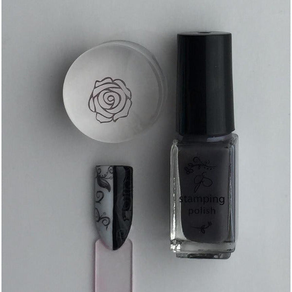 Clear Jelly Stamper Polish - CJS042 Slate Gray - Creata Beauty - Professional Beauty Products