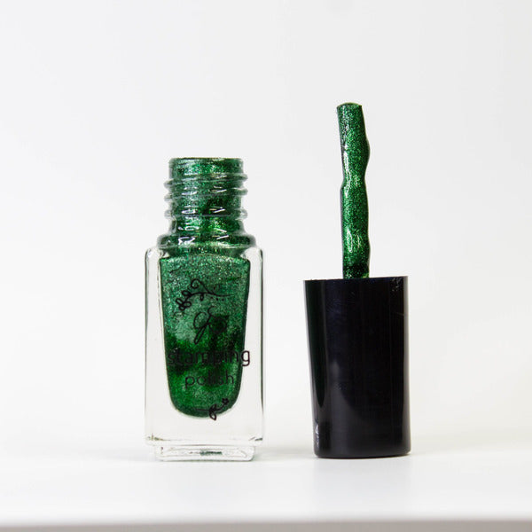 Clear Jelly Stamper Polish - CJS061 Glitzy Evergreen - Creata Beauty - Professional Beauty Products