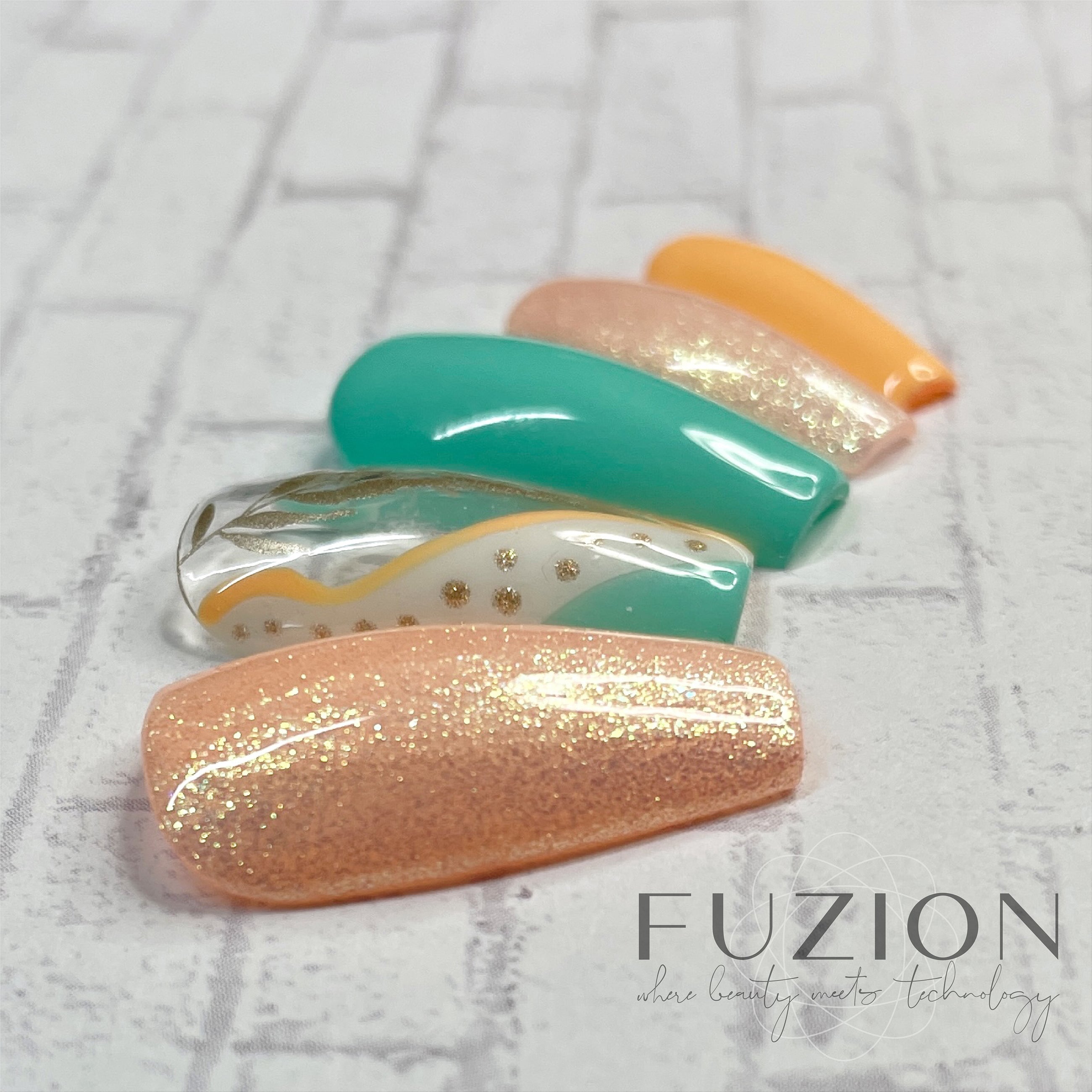 Fuzion Soft Gel Tips - Coffin Short 600pc - Creata Beauty - Professional Beauty Products