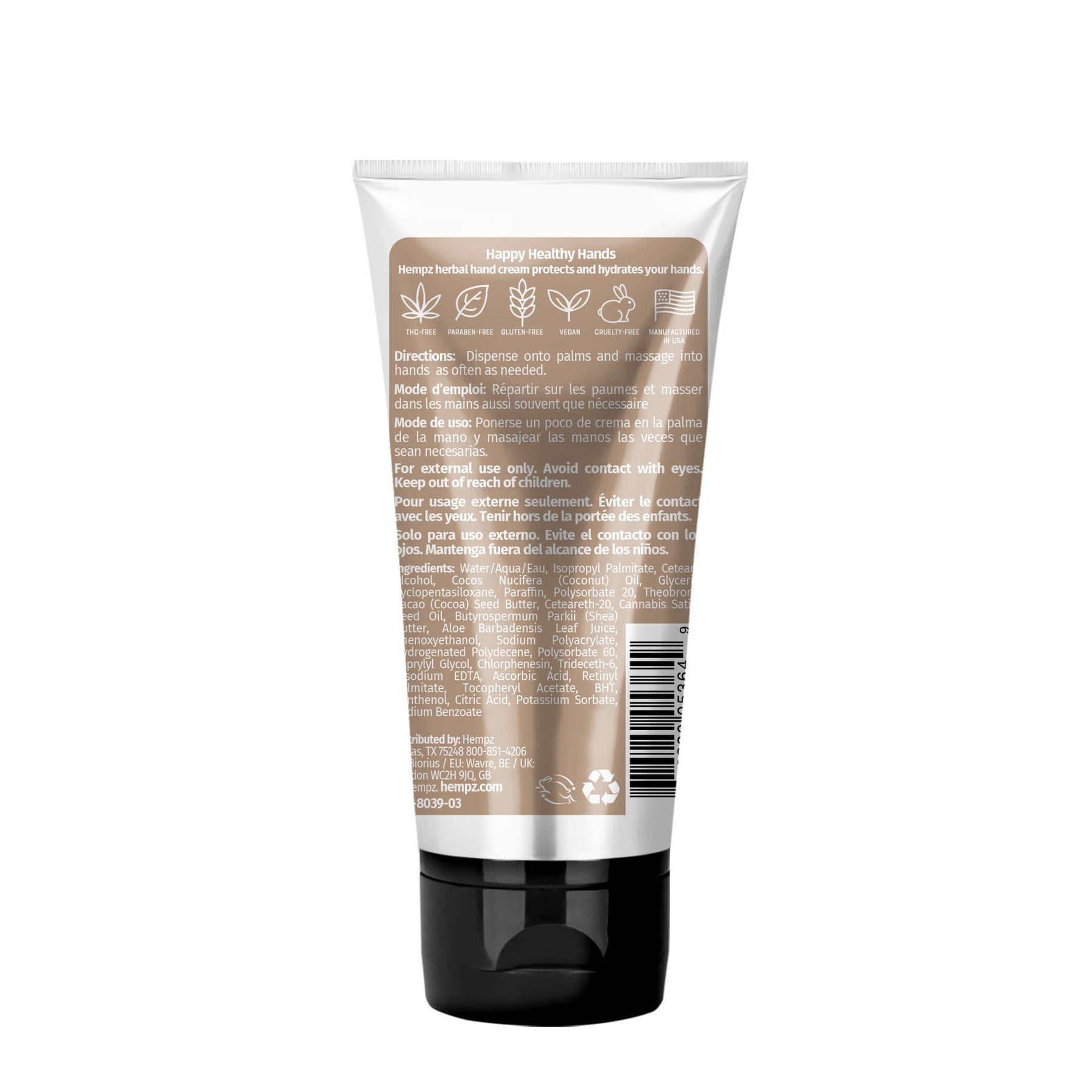 Hempz - Fragrance Free Herbal Hand Cream - Creata Beauty - Professional Beauty Products