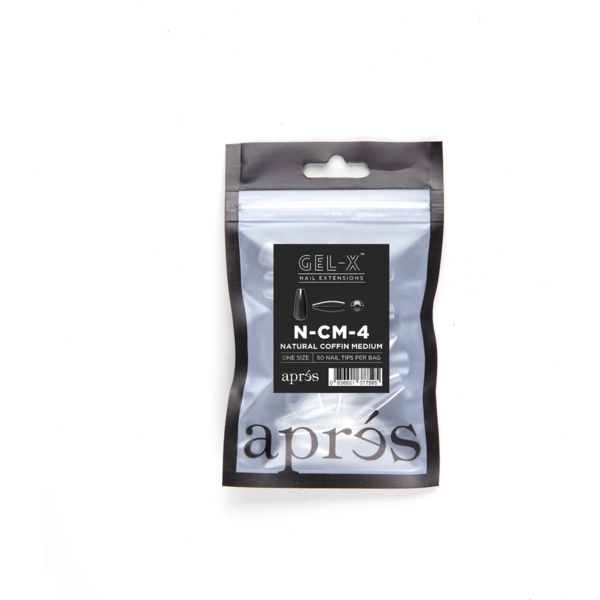 Aprés Nail - Natural Coffin Medium Refill Bags - Creata Beauty - Professional Beauty Products