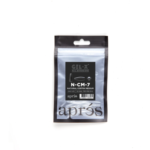 Aprés Nail - Natural Coffin Medium Refill Bags - Creata Beauty - Professional Beauty Products