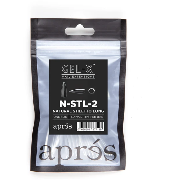 Aprés Nail - Natural Stiletto Long Refill Bags - Creata Beauty - Professional Beauty Products
