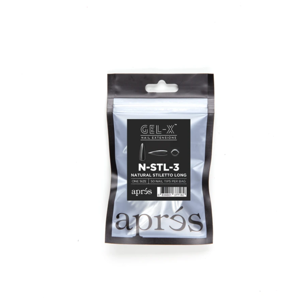 Aprés Nail - Natural Stiletto Long Refill Bags - Creata Beauty - Professional Beauty Products