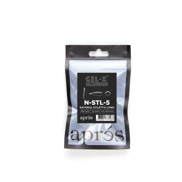 Aprés Nail - Natural Stiletto Long Refill Bags - Creata Beauty - Professional Beauty Products