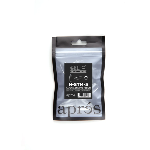 Aprés Nail - Natural Stiletto Medium Refill Bags - Creata Beauty - Professional Beauty Products