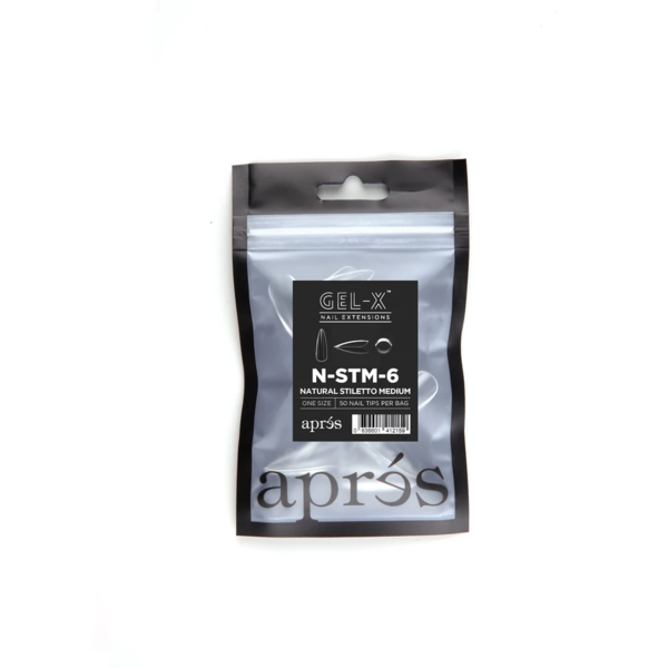 Aprés Nail - Natural Stiletto Medium Refill Bags - Creata Beauty - Professional Beauty Products