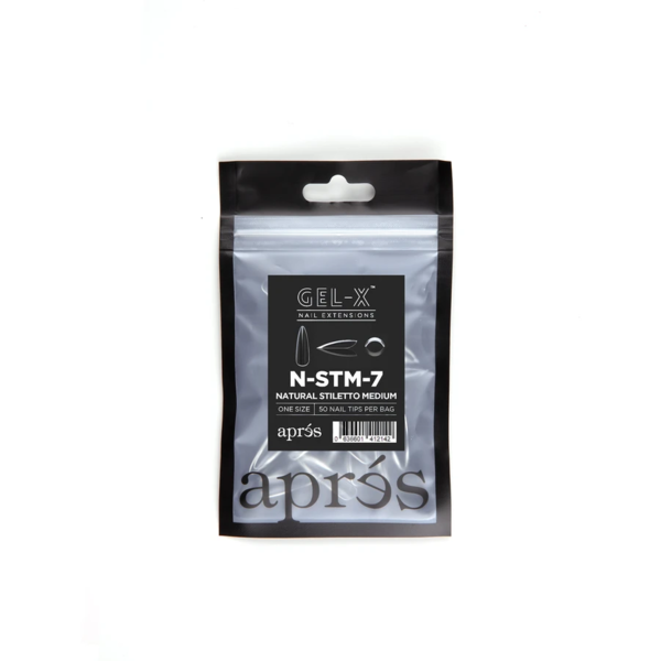 Aprés Nail - Natural Stiletto Medium Refill Bags - Creata Beauty - Professional Beauty Products