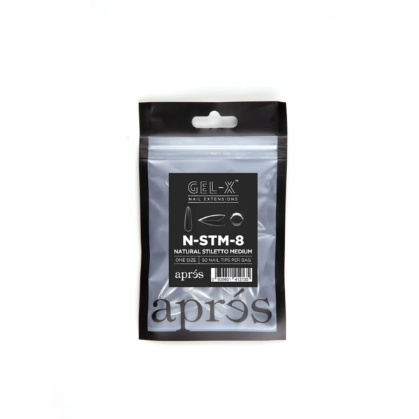 Aprés Nail - Natural Stiletto Medium Refill Bags - Creata Beauty - Professional Beauty Products