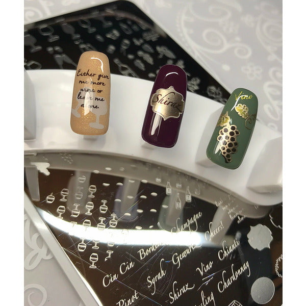 Clear Jelly Stamper Plate Large - A Friend With Wine (CjS LC-20) - Creata Beauty - Professional Beauty Products
