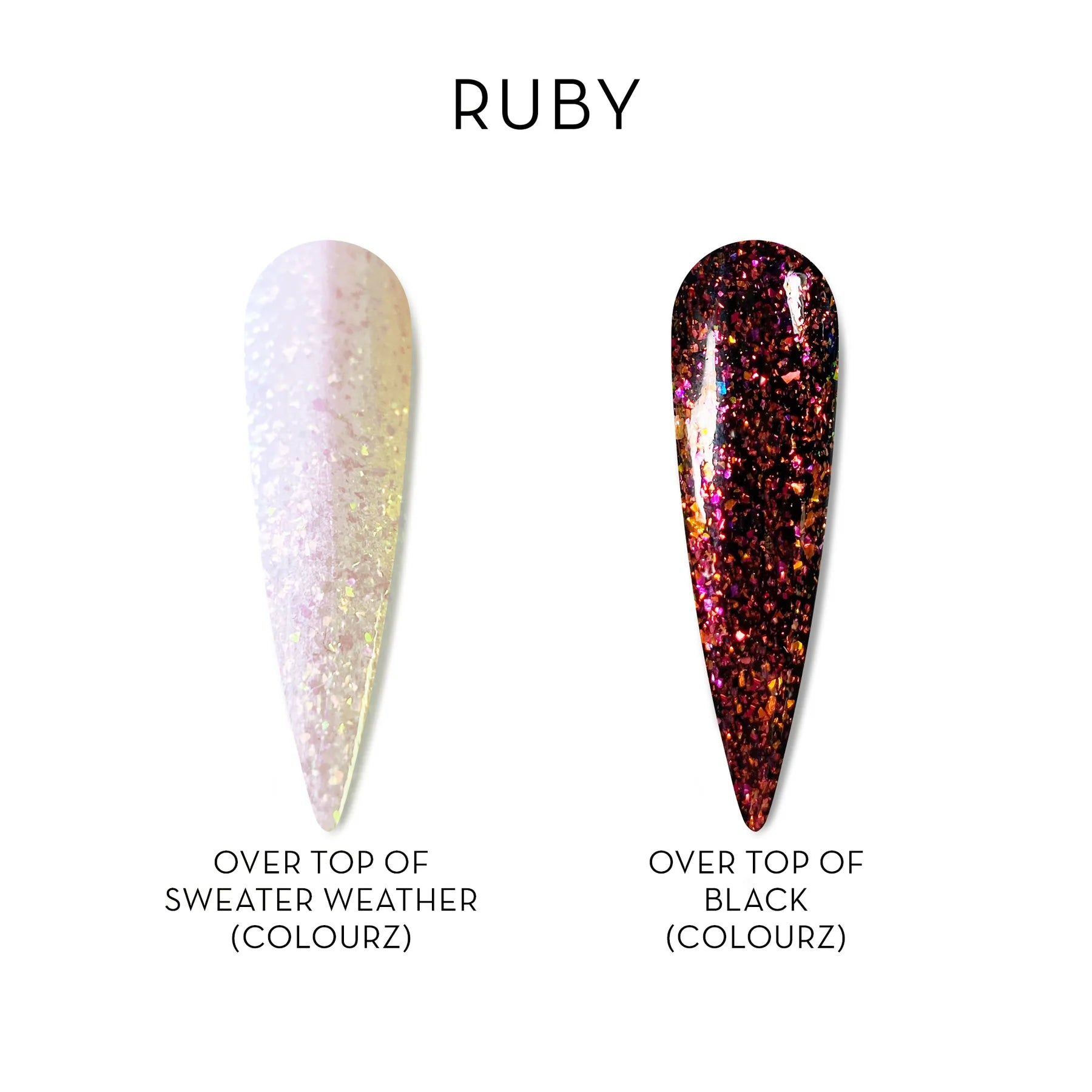 Forma Beauty - Fuzion FX - Top Coat - Hema Free - Ruby Shiny Flake