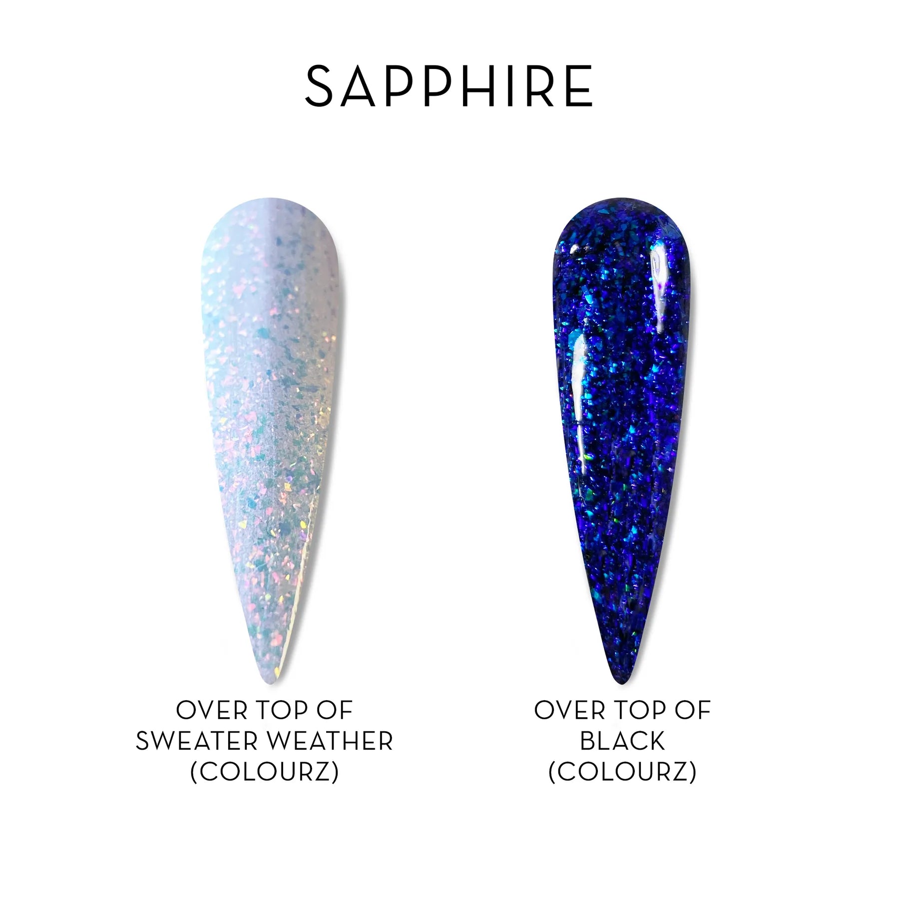 Fuzion FX Shiny Flake Topcoat - Sapphire - Creata Beauty - Professional Beauty Products